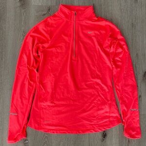 Nike Women’s Bright red/pink Long Sleeve Quarter Zip Pullover